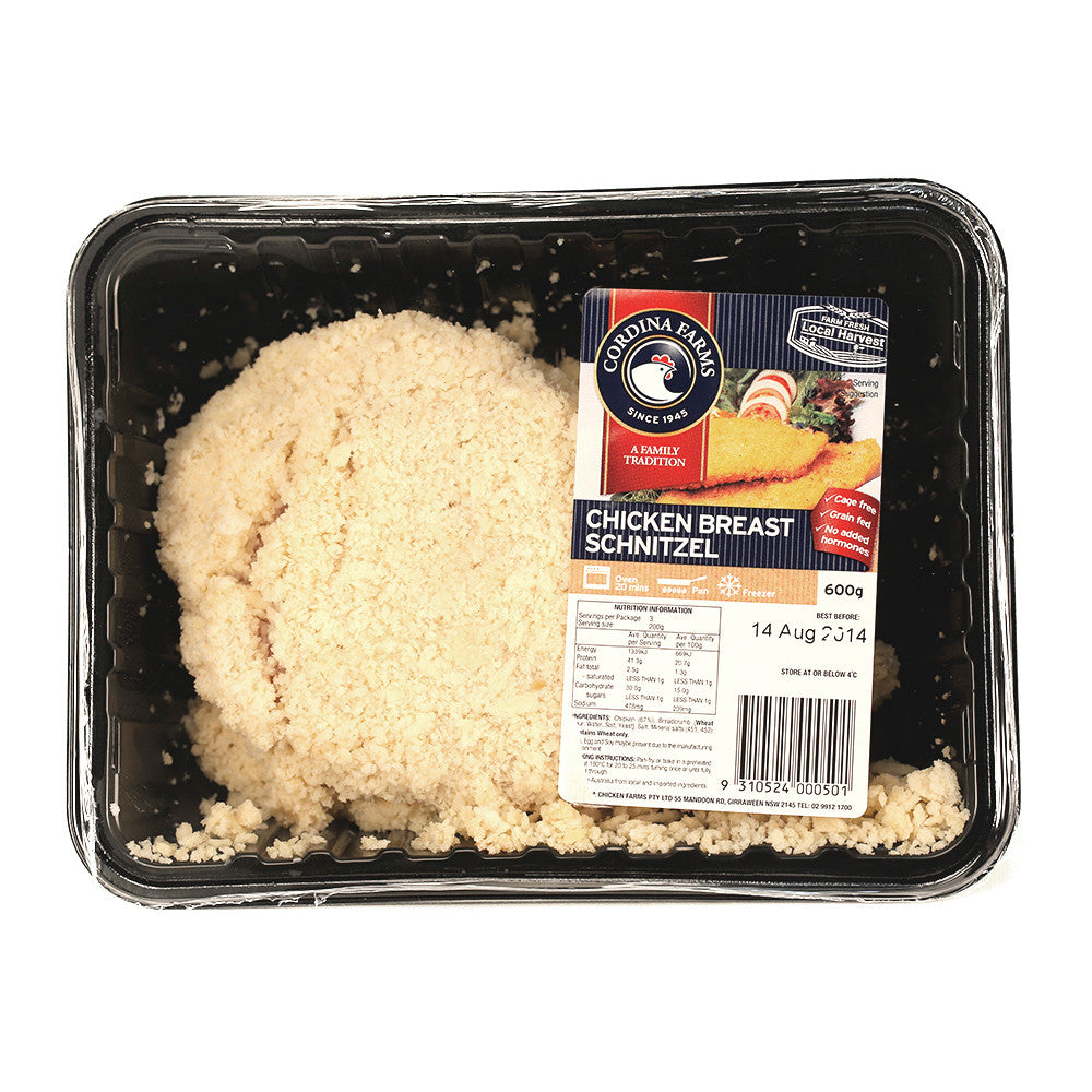 Chicken Schnitzel Breast min 600g , Frdg5-Meat - HFM, Harris Farm Markets
