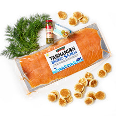 Smoked Salmon Crème Fraiche Pikelets Bundle | Harris Farm Online