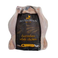 Chicken - Whole (1.2-1.8kg) Free Range - Hazeldenes , Frdg5-Meat - HFM, Harris Farm Markets
