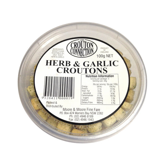 Crouton Herb and Garlic 100g , Grocery-Biscuits - HFM, Harris Farm Markets
 - 1