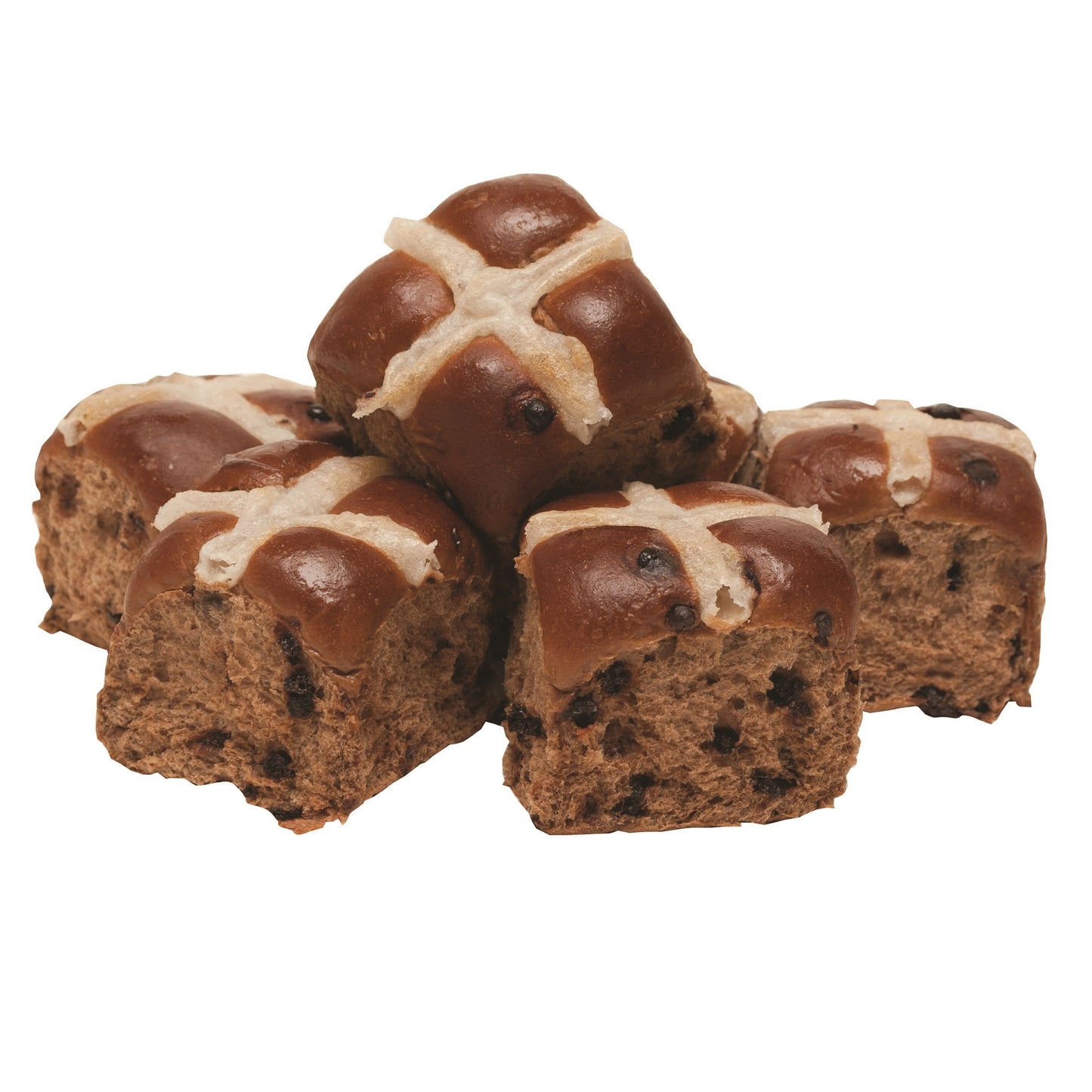 Bowan Island Hot Cross Buns Belgian Chocolate 6 pack 660g