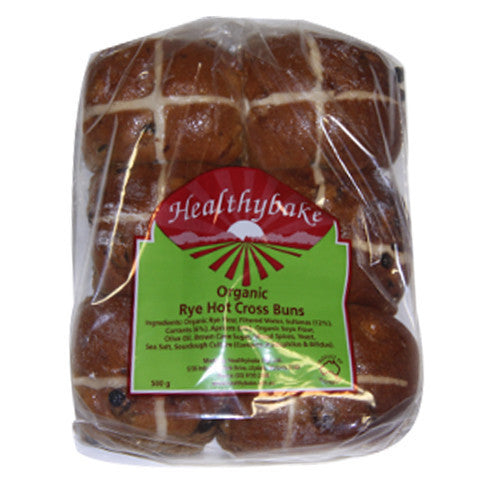 Healthy Bake Hot Cross Bun Rye 500g , Z-Bakery - Harris Farm Markets, Harris Farm Markets
