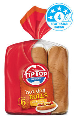 Tip Top Hot Dog Rolls x6