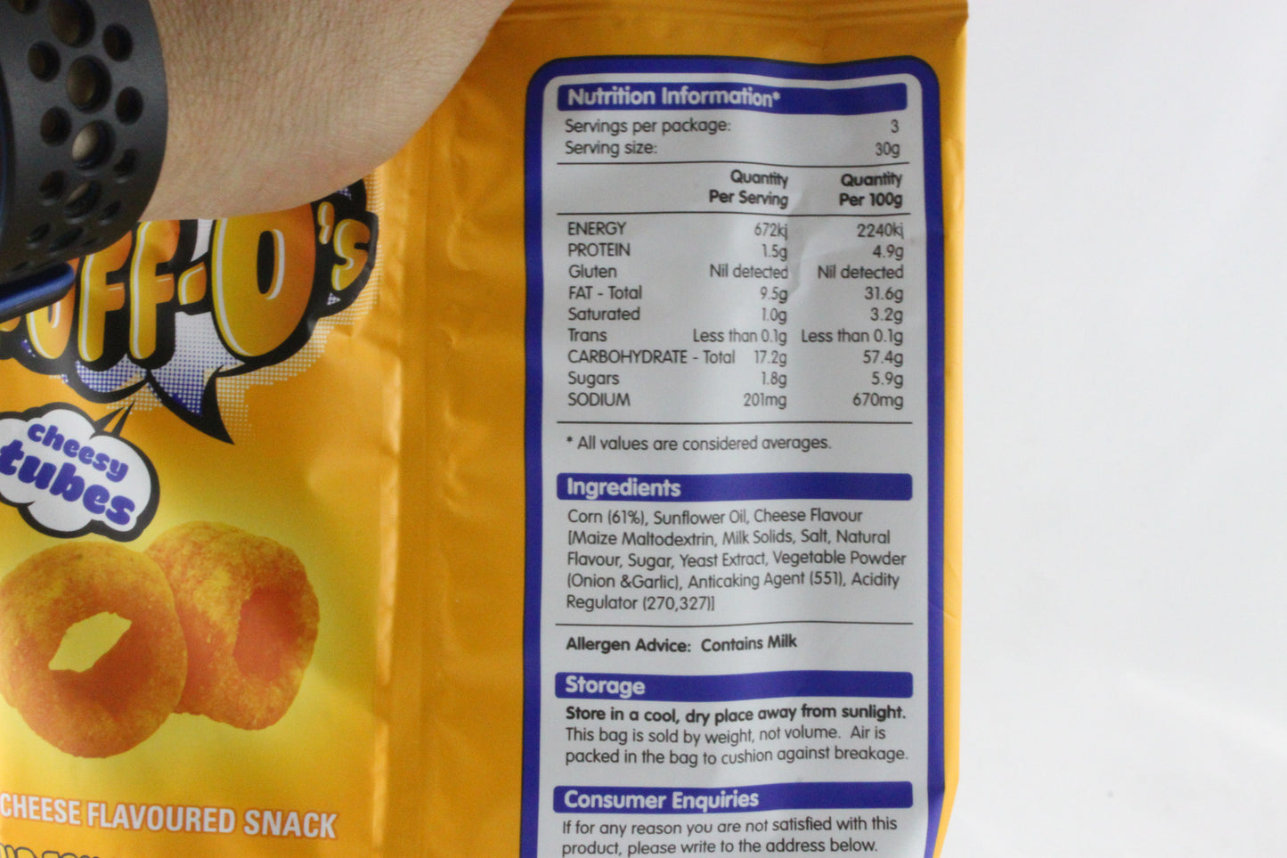 Puff Os Tubes Cheese 90g , Grocery-Confection - HFM, Harris Farm Markets
 - 2