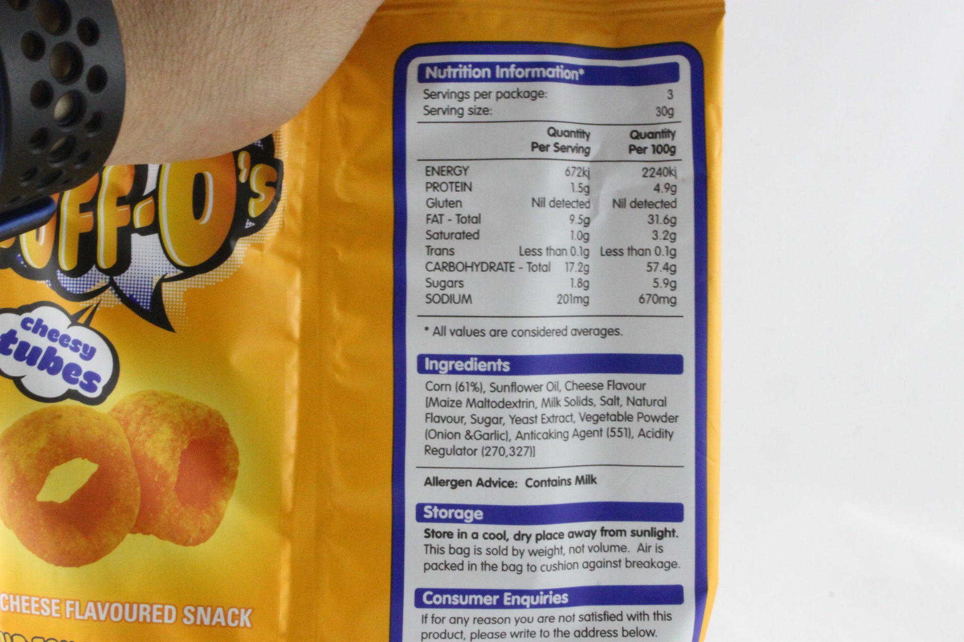Puff Os Tubes Cheese 90g , Grocery-Confection - HFM, Harris Farm Markets
 - 2