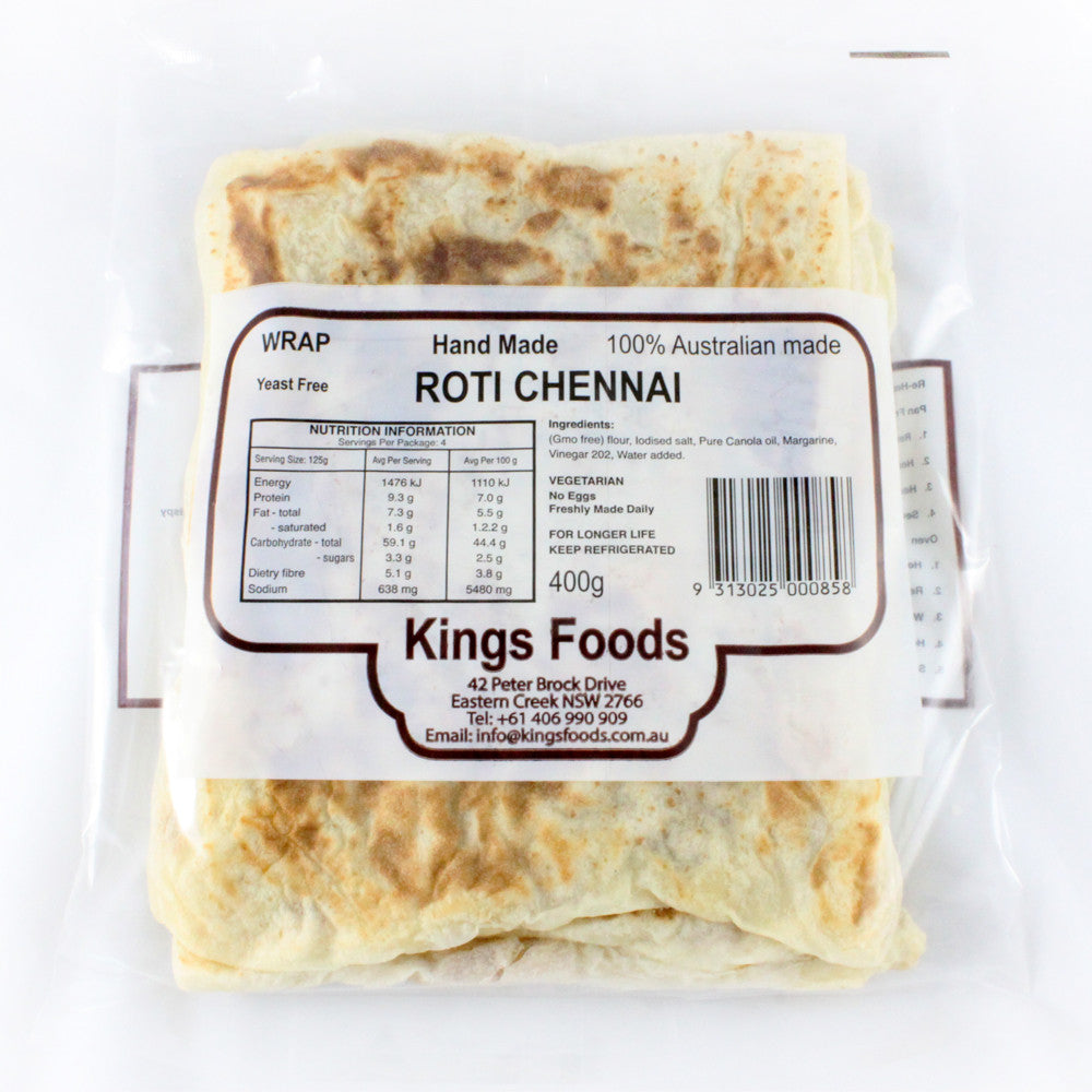 Roti Chennai 400g Naan Rotti Wrap , Z-Bakery - HFM, Harris Farm Markets
 - 1