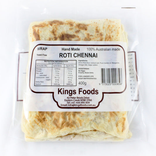 Roti Chennai 400g Naan Rotti Wrap , Z-Bakery - HFM, Harris Farm Markets
 - 1