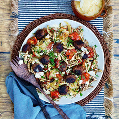 Beef Meatballs Capunti Pasta - with Roasted Tomatoes and Olive Tapenade  |  Harris Farm Online