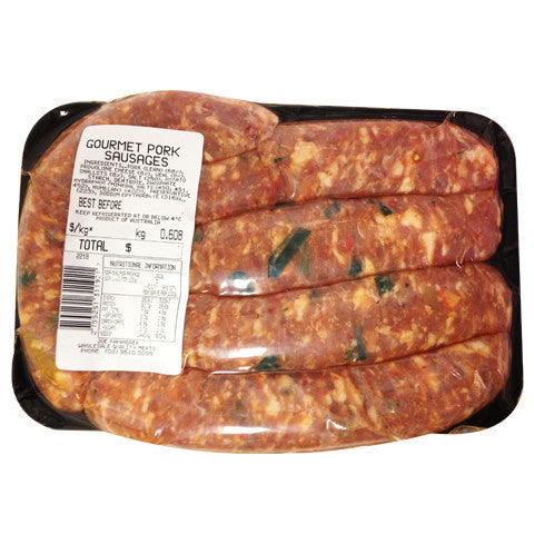 Sausages Pork Gourmet Joe Papandrea 500-700g , Frdg5-Meat - HFM, Harris Farm Markets
