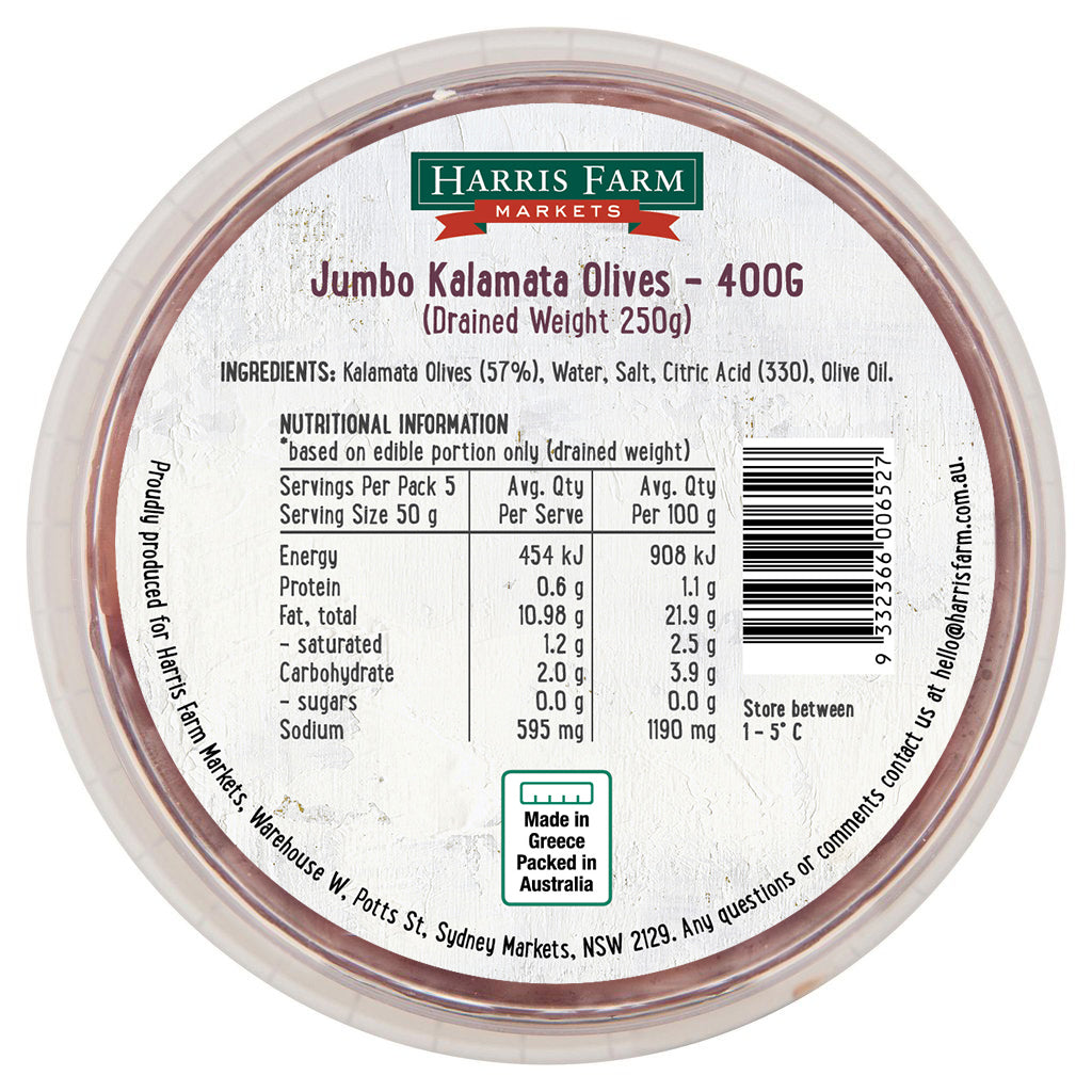 Harris Farm Olives Jumbo Kalamata | Harris Farm Online
