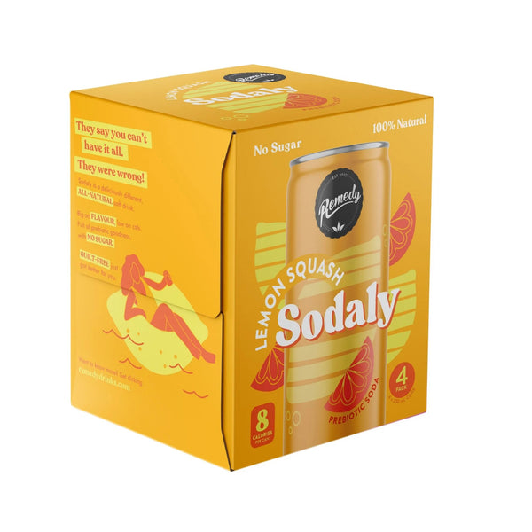 Remedy Sodaly Lemon Squash 4x250mL