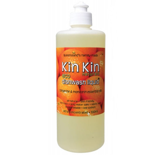 Kin Kin Dishwash Liquid Tangerine & Mandarin 550ml , Grocery-Cleaning - HFM, Harris Farm Markets
