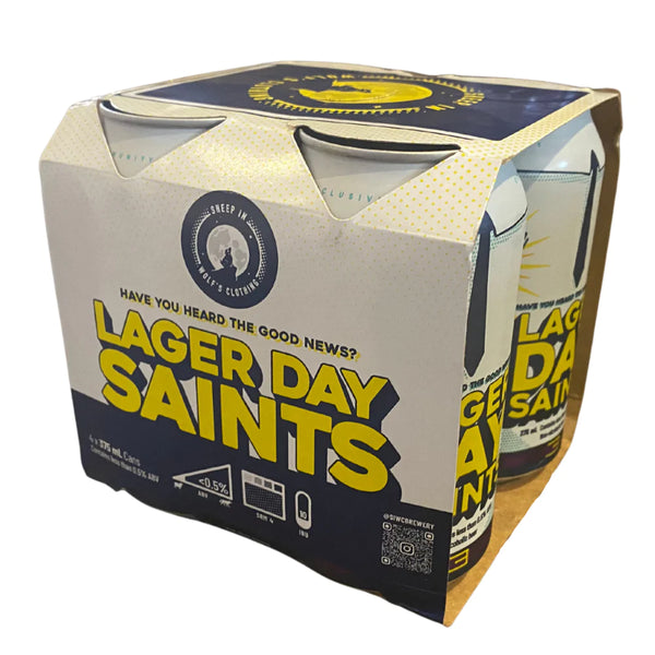 Sheep In Wolf's Clothing Non Alcoholic Larger Saints AF Beer 4x355mL