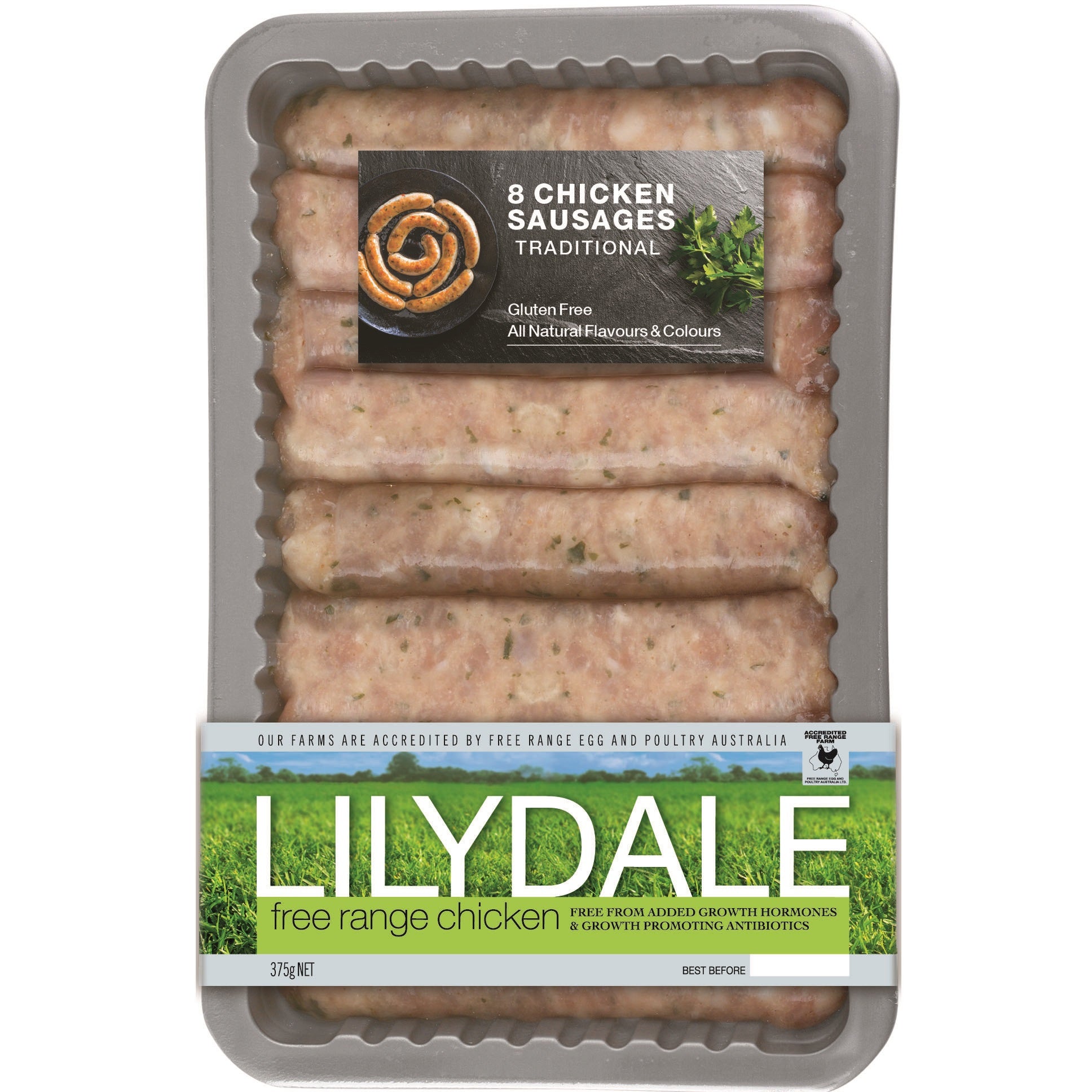 Chicken Sausage Traditional Free Range Lilydale 375g , Frdg5-Meat - Harris Farm Markets, Harris Farm Markets

