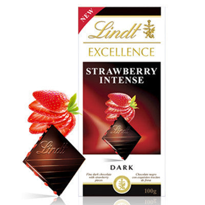 Lindt Excellence Strawberry Dark Chocolate Intense 100g , Grocery-Confection - HFM, Harris Farm Markets

