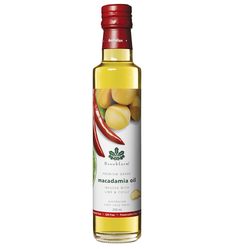 Brookfarm Macadamia Oil Infused Lime Chilli 250ml , Grocery-Oils - HFM, Harris Farm Markets
 - 1