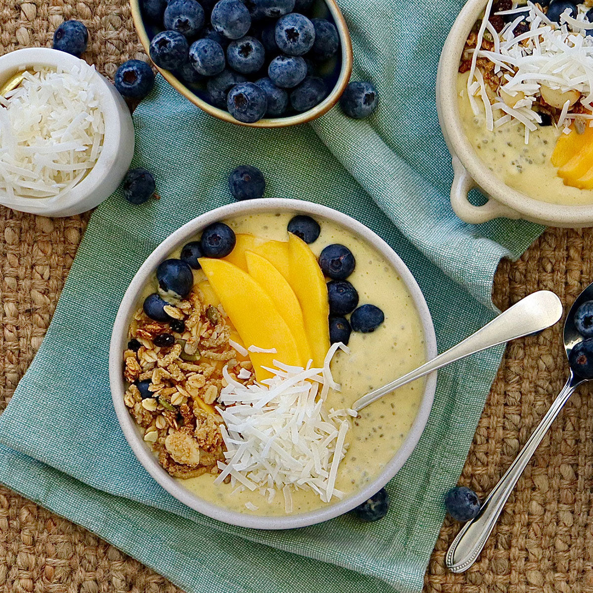 Mango, Banana and Chia Seed Smoothie Bowl - with Granola | Harris Farm Online