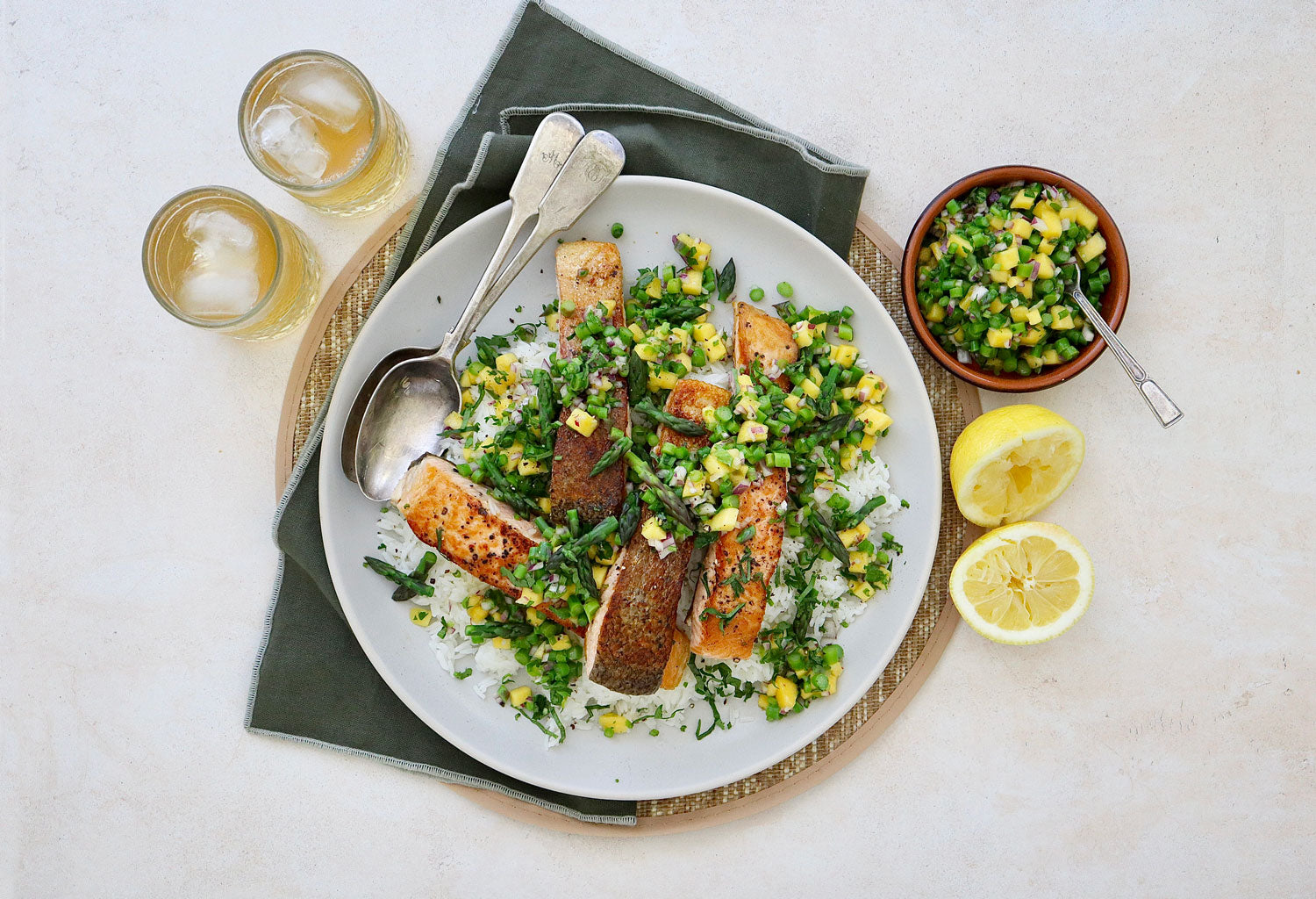 Pan Fried Salmon - with Mango and Asparagus Salsa | Harris Farm Online