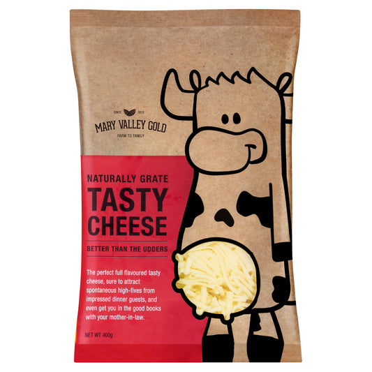 Cheddar - Tasty Shredded (400g) Mary Valley