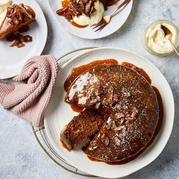 Sticky Date Pudding with Butterscotch Sauce and Double Cream | Harris Farm Online