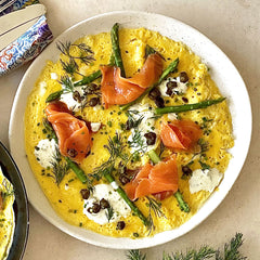 Smoked Salmon Omelettes - with Capers Dill and Garlic Cream Cheese | Harris Farm Online