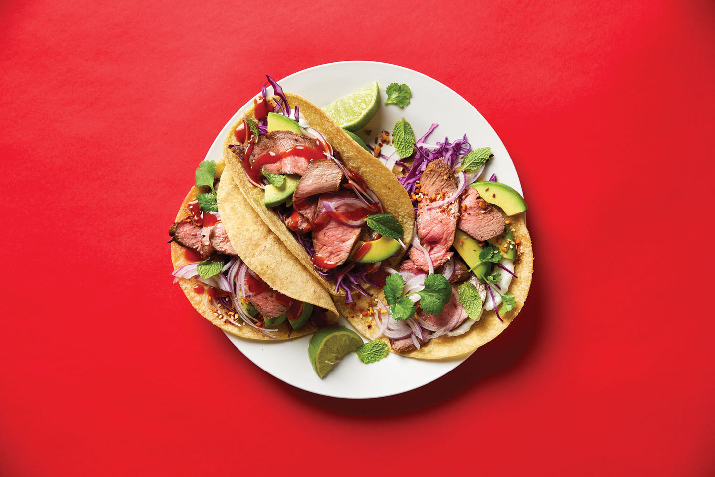 Lamb Backstrap Tacos - with Avocado and Hot Sauce