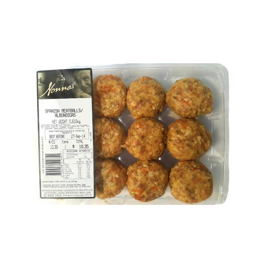Beef Meatballs Spanish Albondigas Nonnas 610g , Frdg5-Meat - HFM, Harris Farm Markets
