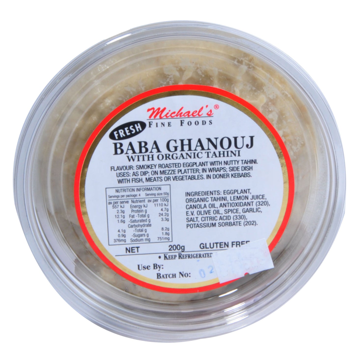 Michaels Baba Ghanouj 200g , Frdg1-Antipasti - HFM, Harris Farm Markets
