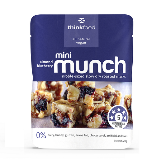 Mini Munch Almond Blueberry 20g Thinkfood , Grocery-Nuts - HFM, Harris Farm Markets
