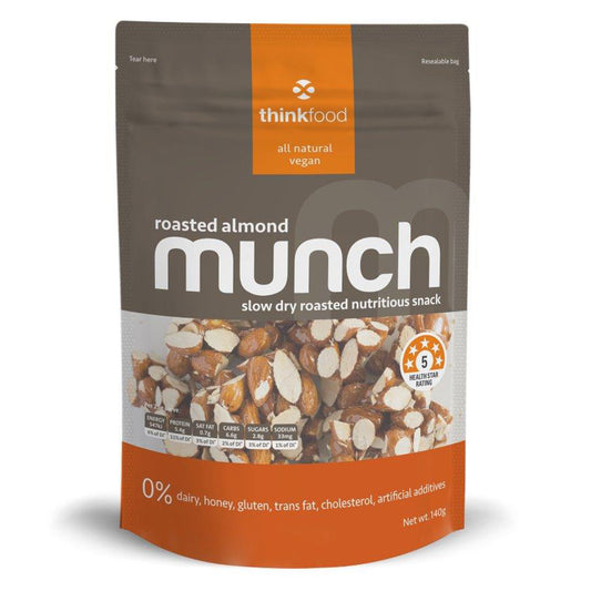 Roasted Almond 140g Thinkfood Munch , Grocery-Nuts - HFM, Harris Farm Markets
