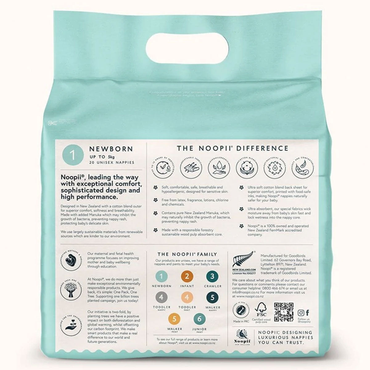Noopii Nappies 2-5kg Newborn 20 Pack | Harris Farm Online