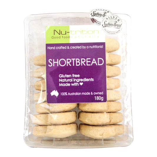 Nu-trition Shortbread Gluten Free 180g , Grocery-Biscuits - HFM, Harris Farm Markets
