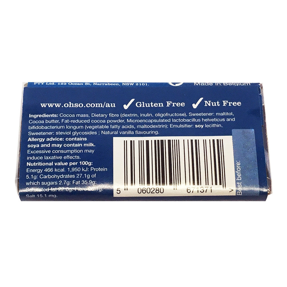OHSO Probiotic Belgium Chocolate 13.5g , Grocery-Confection - HFM, Harris Farm Markets
 - 2