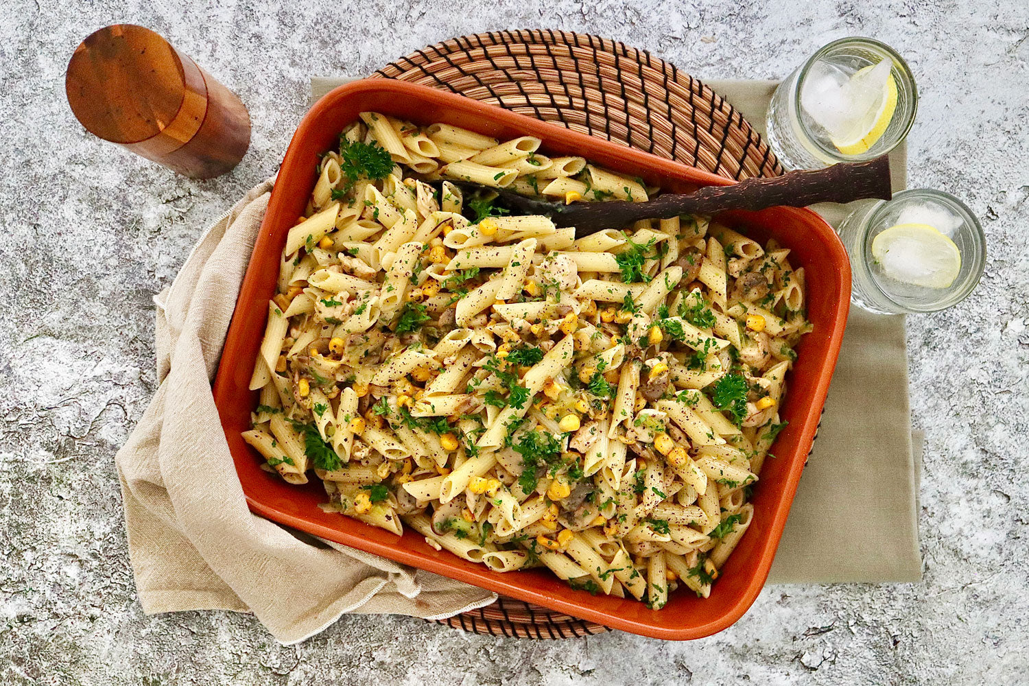 Organic Chicken Corn Cheesy Cheddar Penne | Harris Farm Online