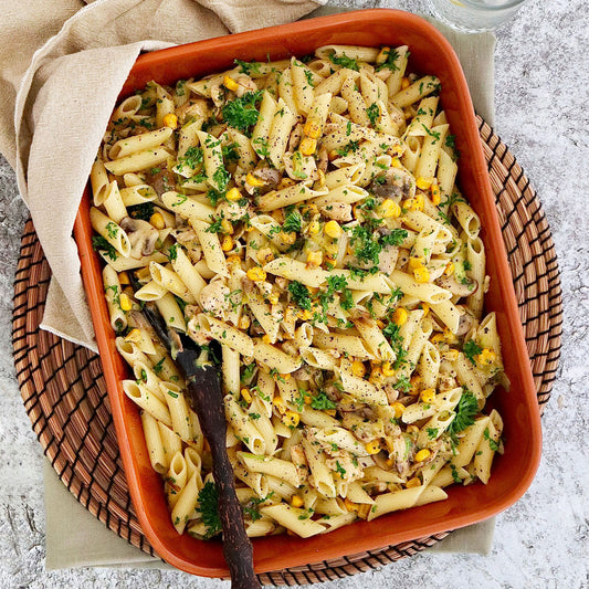 Organic Chicken Corn Cheesy Cheddar Penne | Harris Farm Online