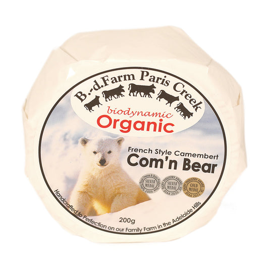 Camembert Paris Creek Organic Com'n'Bear 200g , Frdg1-Cheese - HFM, Harris Farm Markets
