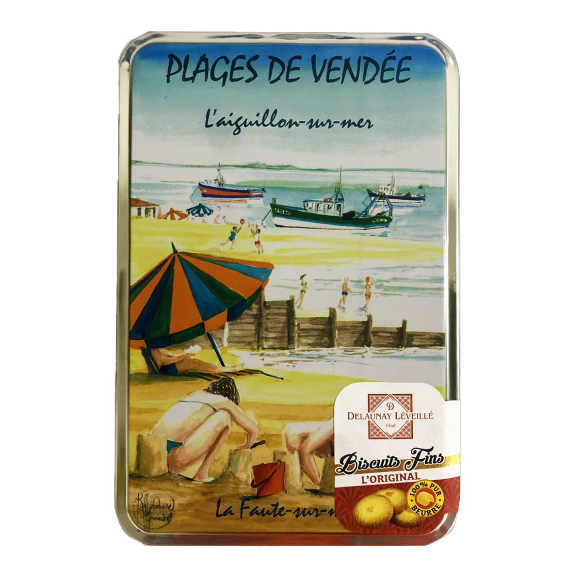 Delauny Leveille Umbrellas Biscuit Tin 300g