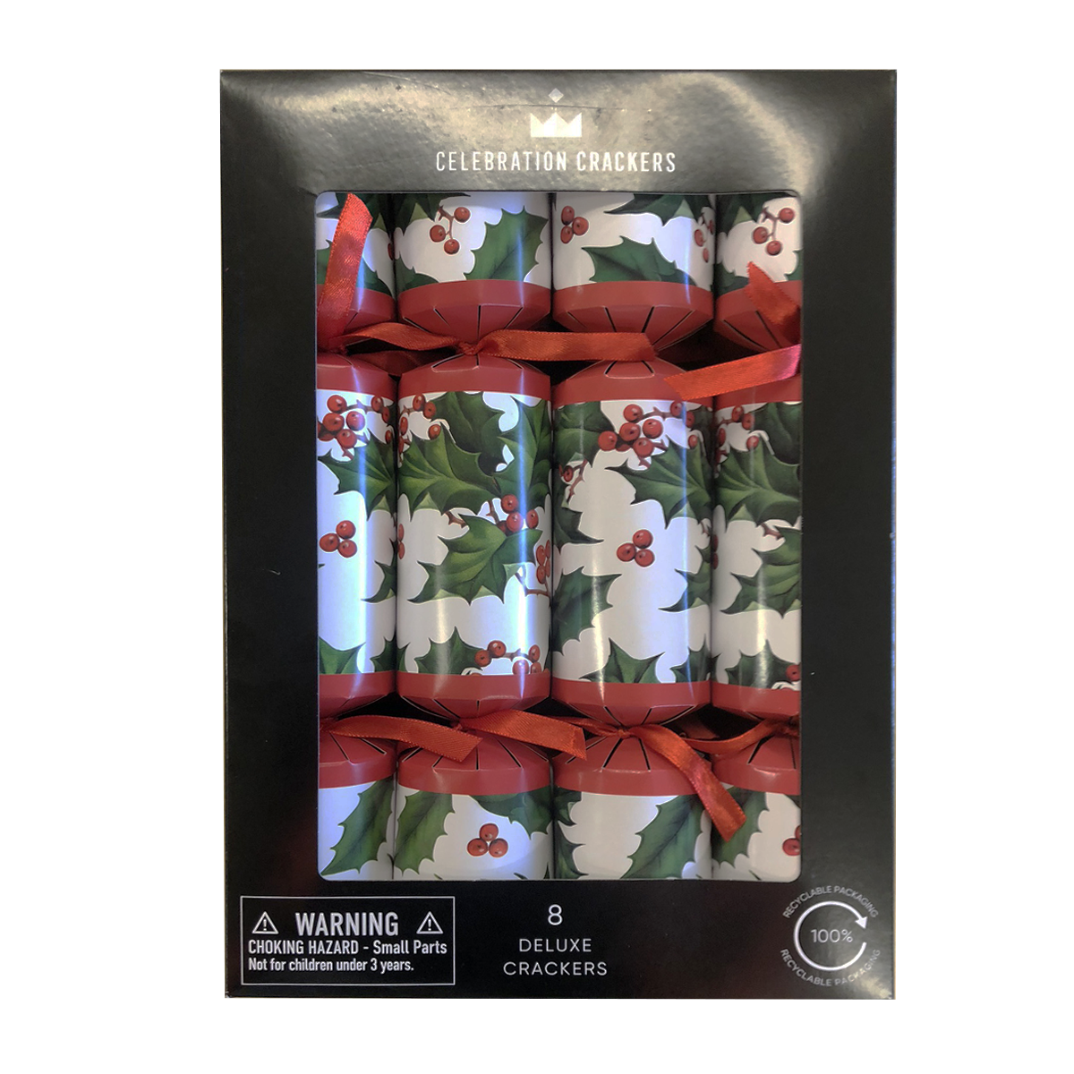 Celebration Crackers Christmas Holly x8