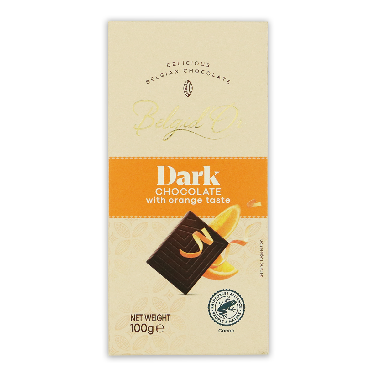 BelgidOr Tablet Orange Dark Chocolate 100g