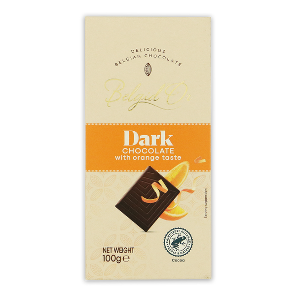 BelgidOr Tablet Orange Dark Chocolate 100g