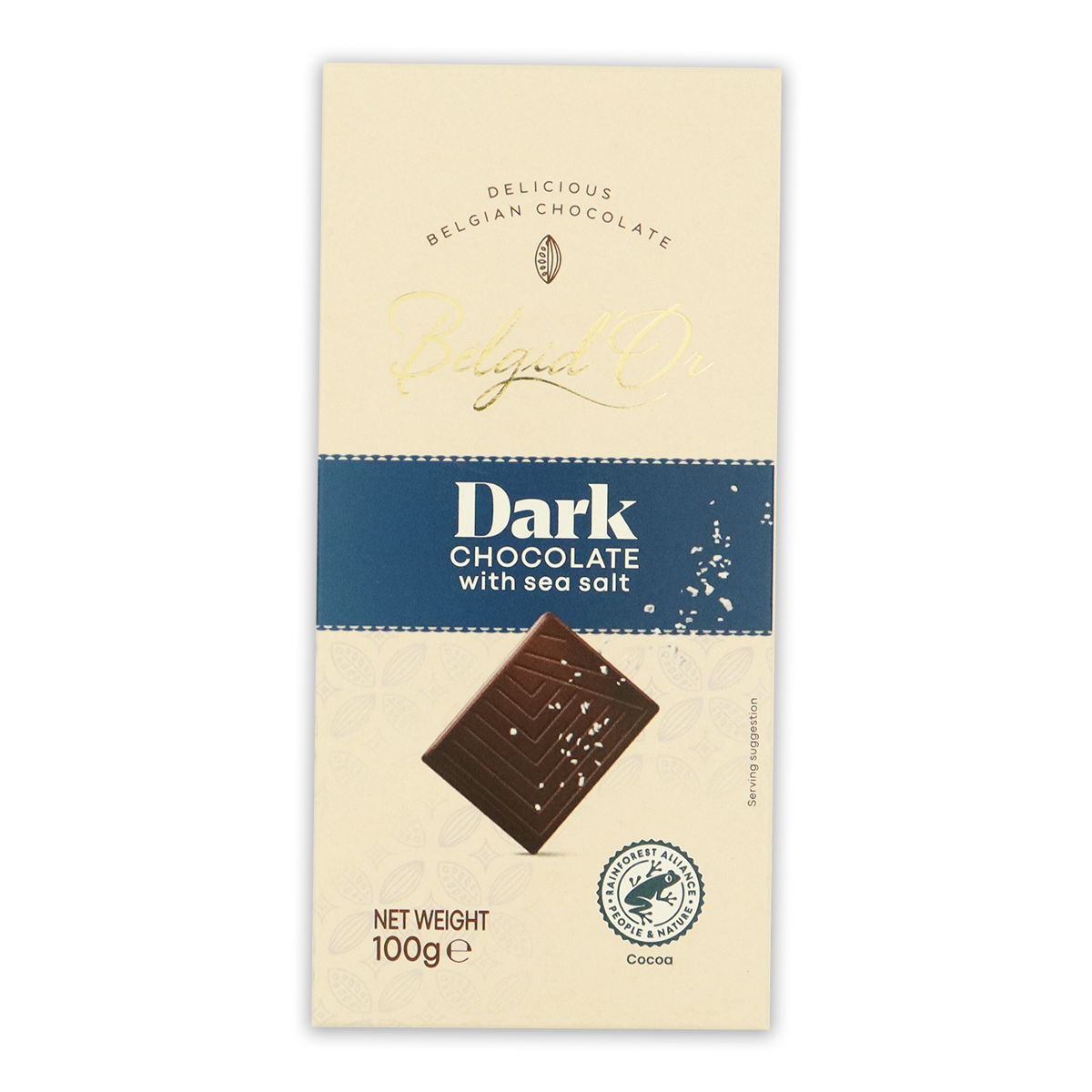 BelgidOr Tablet Sea Salt Dark Chocolate 100g