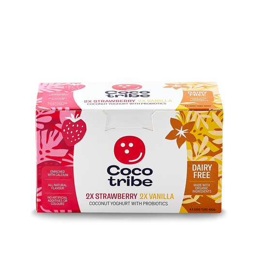 Coco Tribe Organic Coconut Multipack Yoghurt 4 x 100g