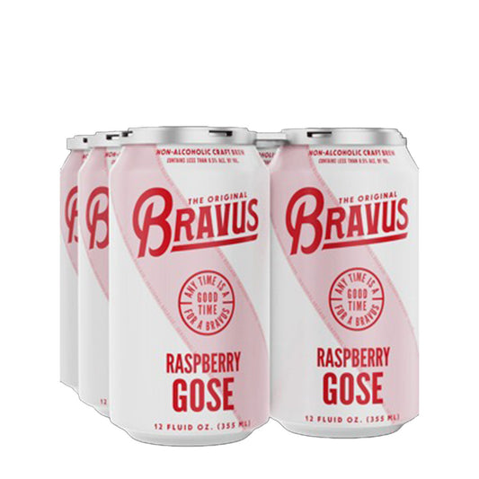 Bravus Non Alcoholic Raspberry Gose Beer 4x355mL