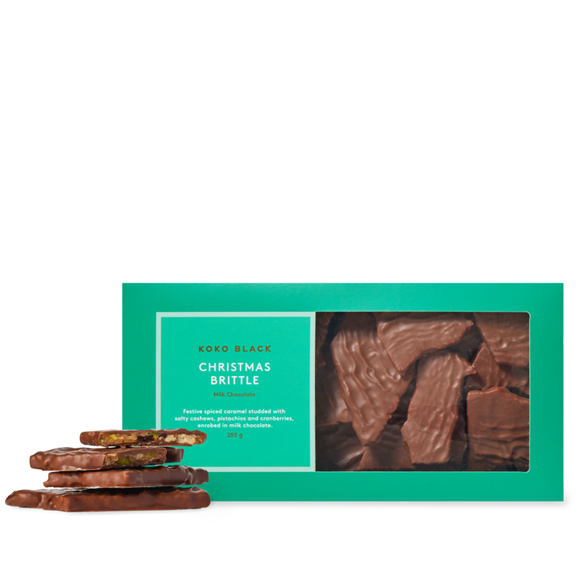Koko Black Milk Chocolate Christmas Brittle 250g