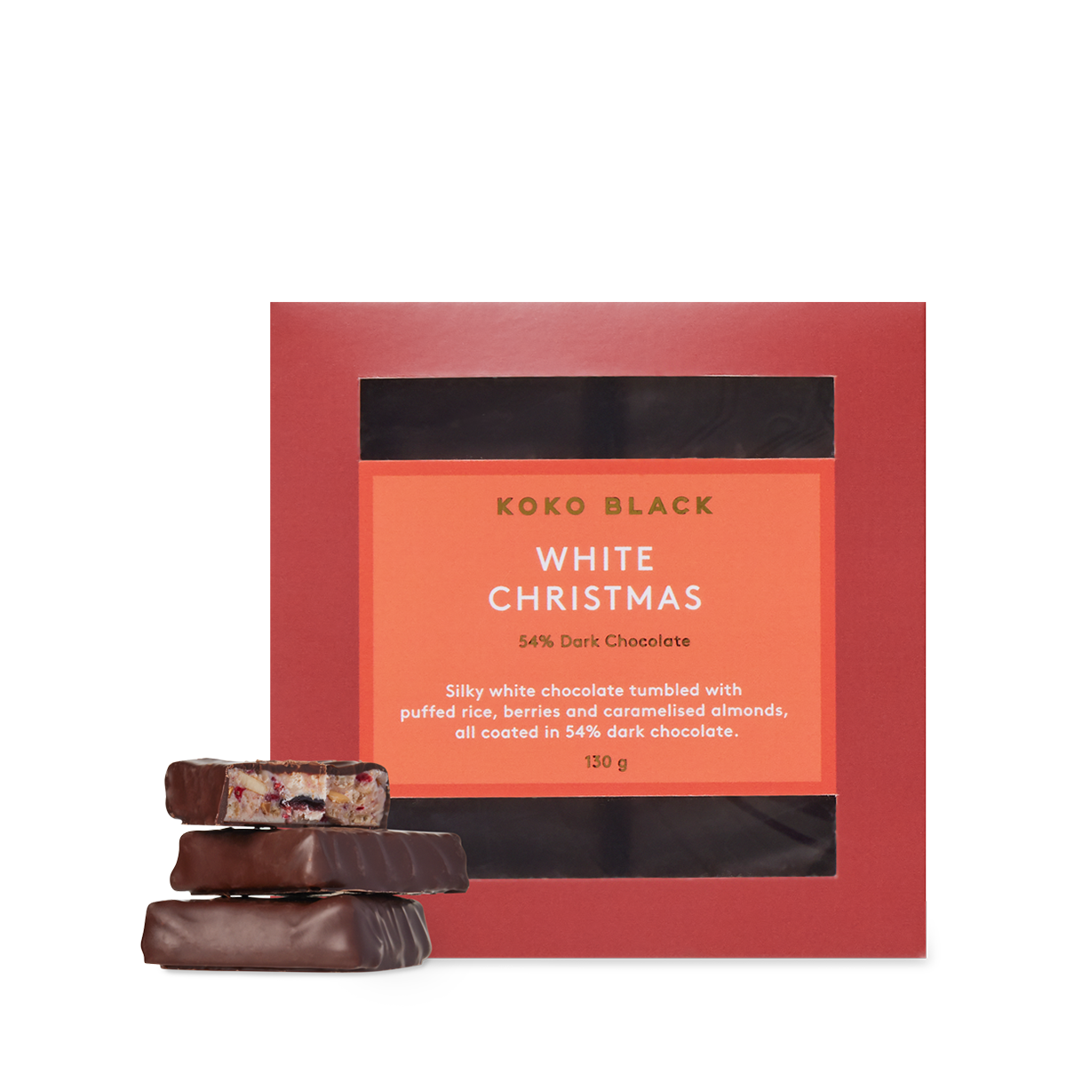 Koko Black Dark Chocolate White Christmas 130g