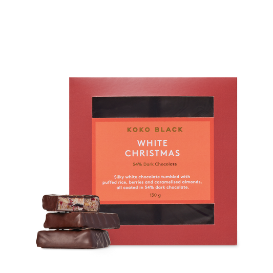 Koko Black Dark Chocolate White Christmas 130g