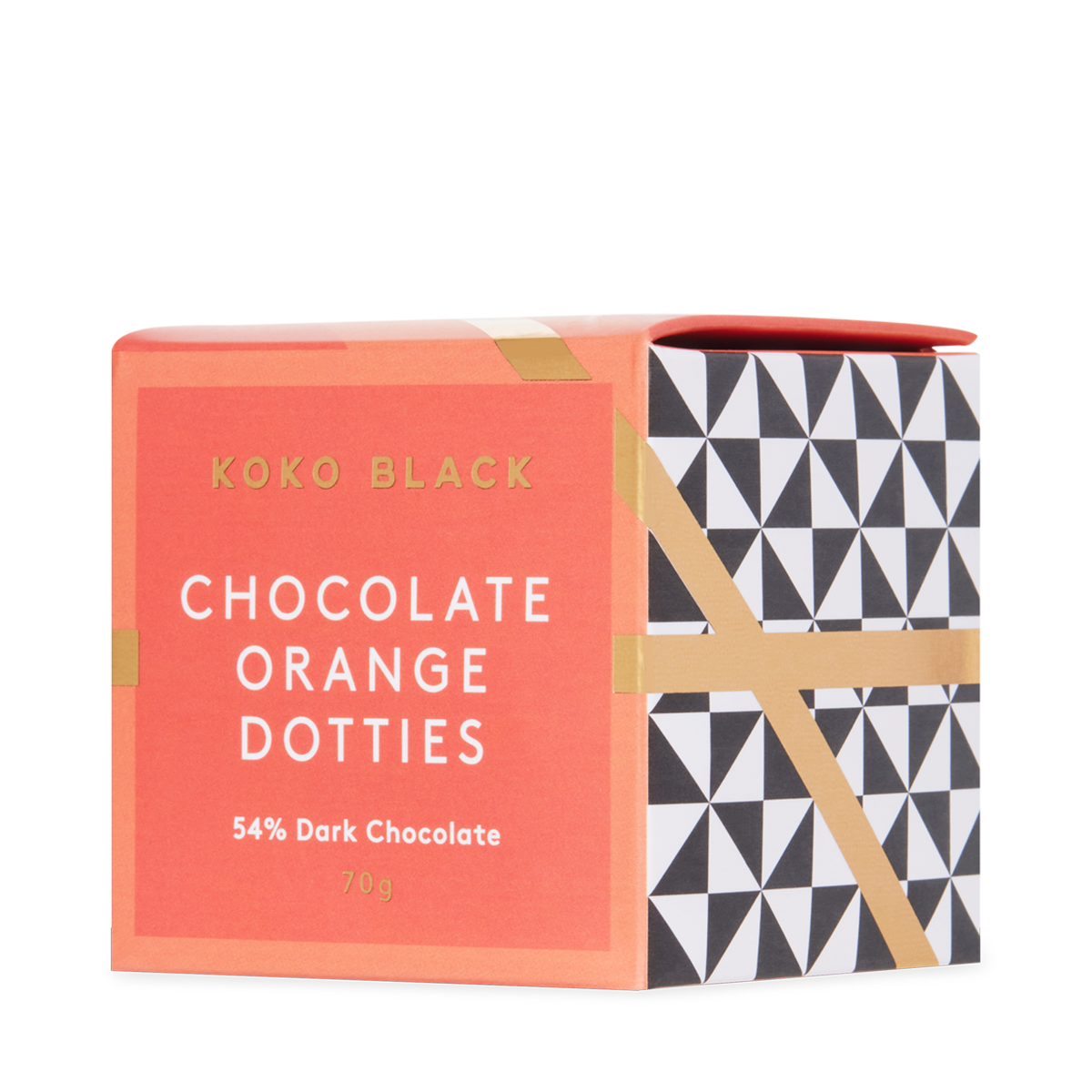 Koko Black Dark Chocolate Orange Dark Dotties Cube 70g