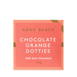 Koko Black Dark Chocolate Orange Dark Dotties Cube 70g