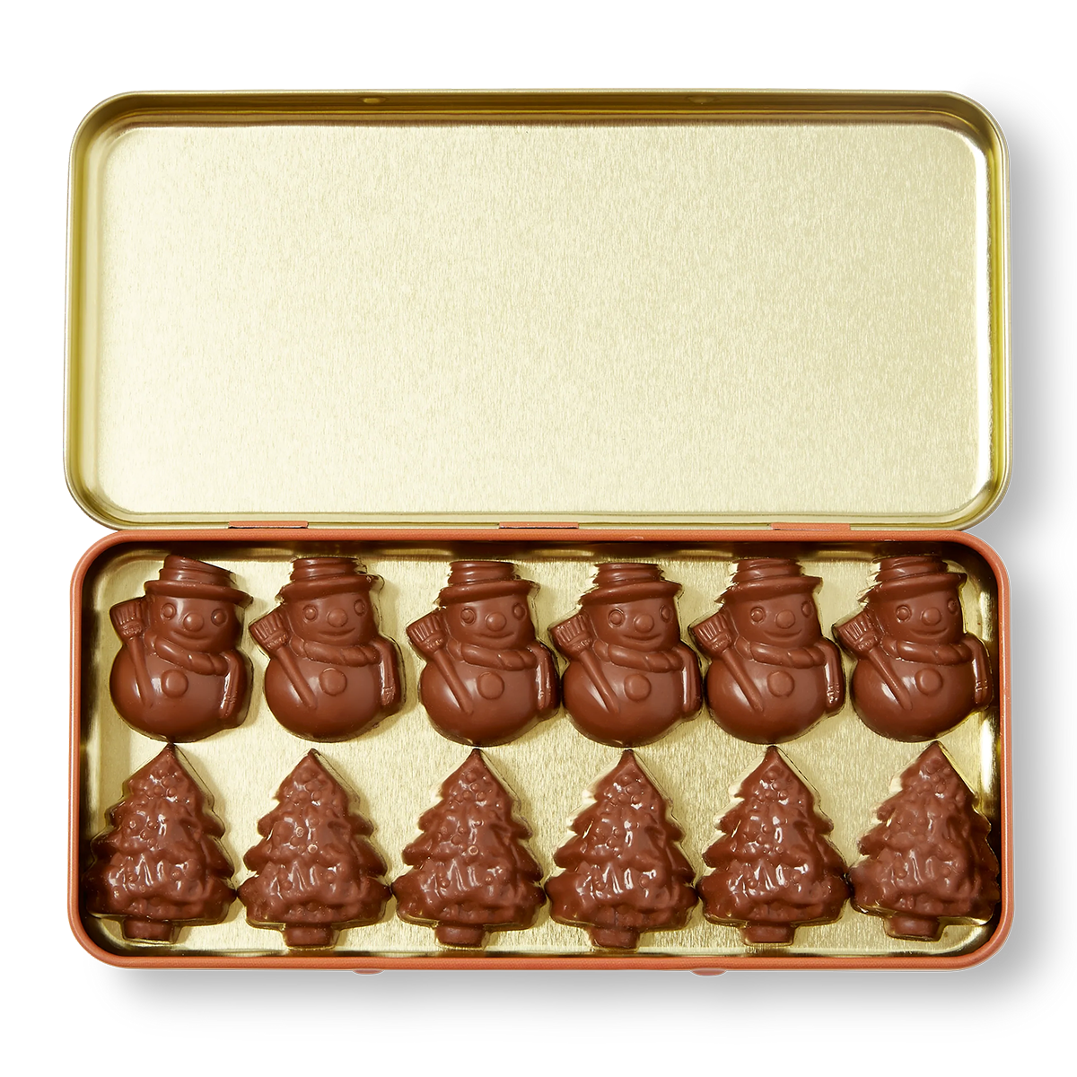 Koko Black Milk Chocolate Silly Snowmen and Topsy Trees Tin 150g