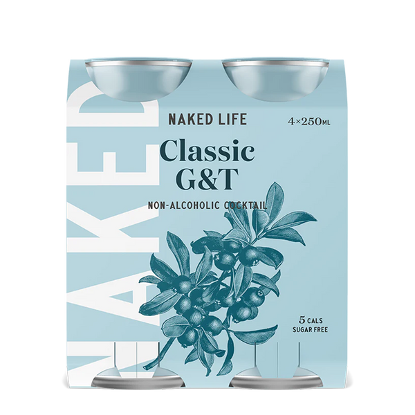 Naked Life Cocktail Classic Gin and Tonic 4 x 250ml | Harris Farm Online